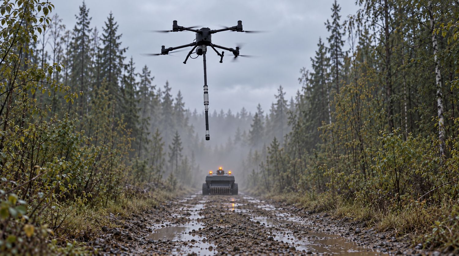 Aircraft with a magnetometer on a boom